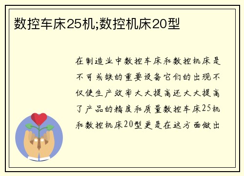 数控车床25机;数控机床20型